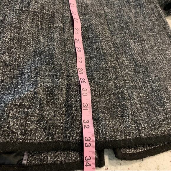mossimo supply co. Tweed Wool Blend Coat fully lined  black trim Size Small - Picture 10 of 11